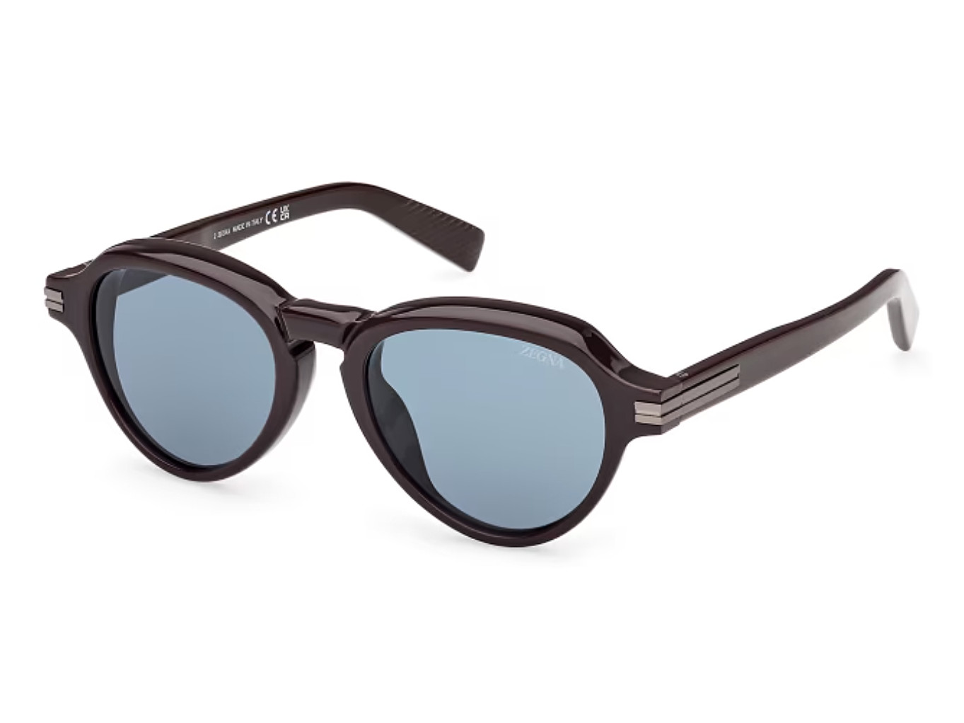 Ermenegildo Zegna EZ 0252 Sunglasses 48V Dark Brown/Blue lenses size 51 new