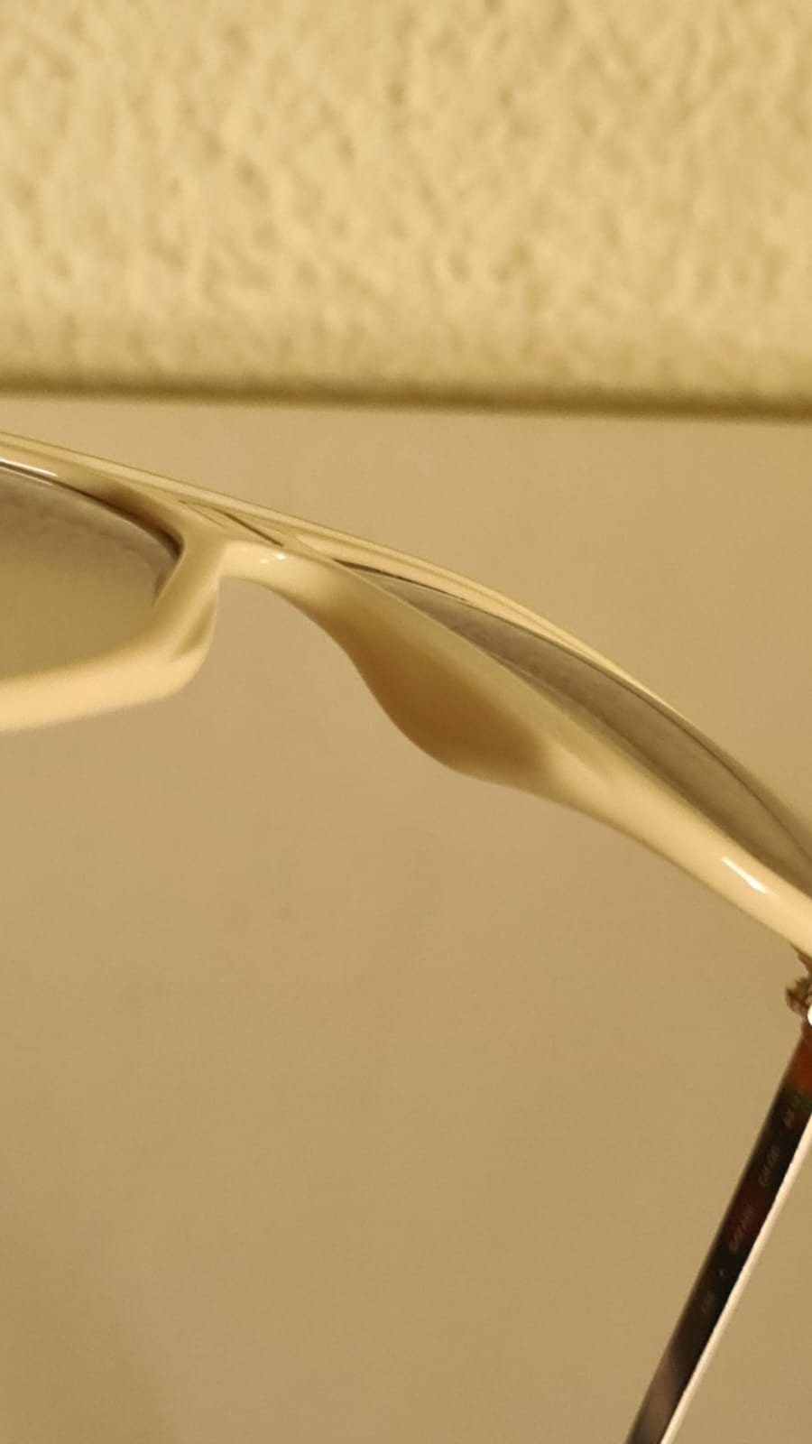 Vintage CARRERA Safari Sunglasses Ivory Oversized Frame Gradient Lenses 1980s
