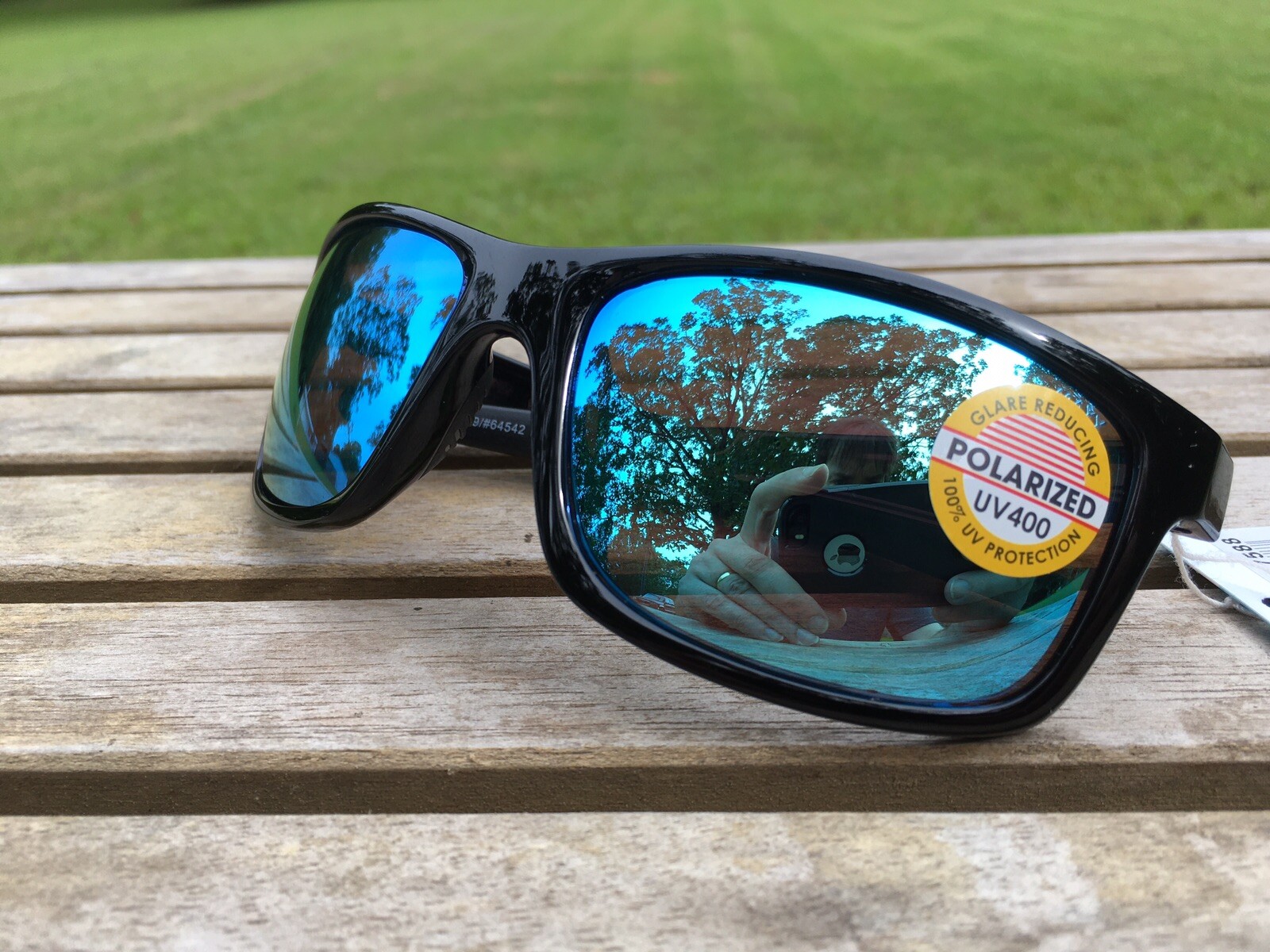 Maxx HD Sunglasses Retro 2.0 Polarized Black Smoke Lens Mirrored Blue 57588