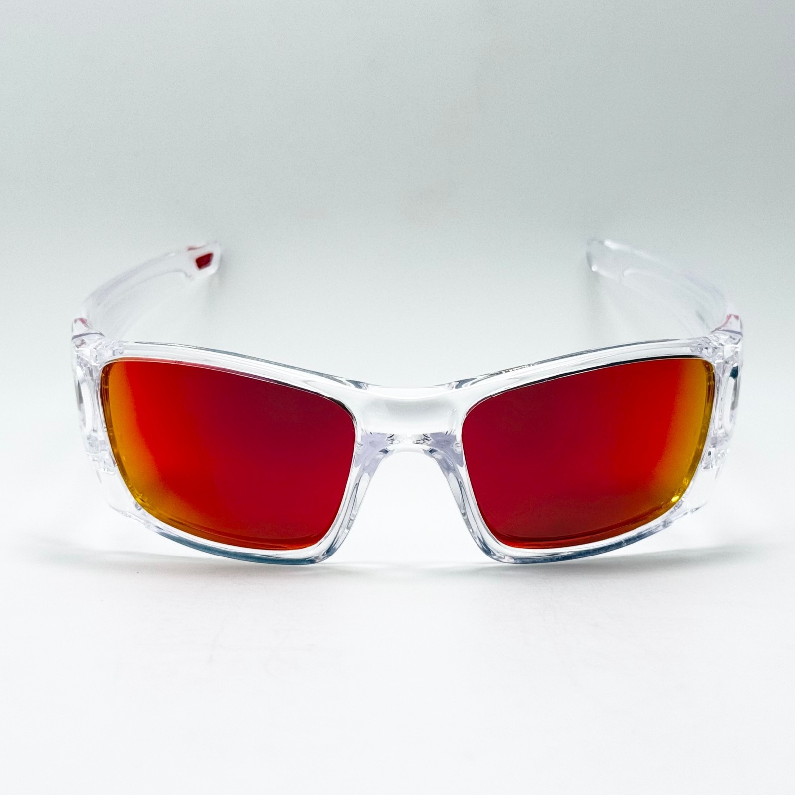 Oakley Fuel Cell OO9096 Sunglasses Clear Frame Ruby Iridium Polarized