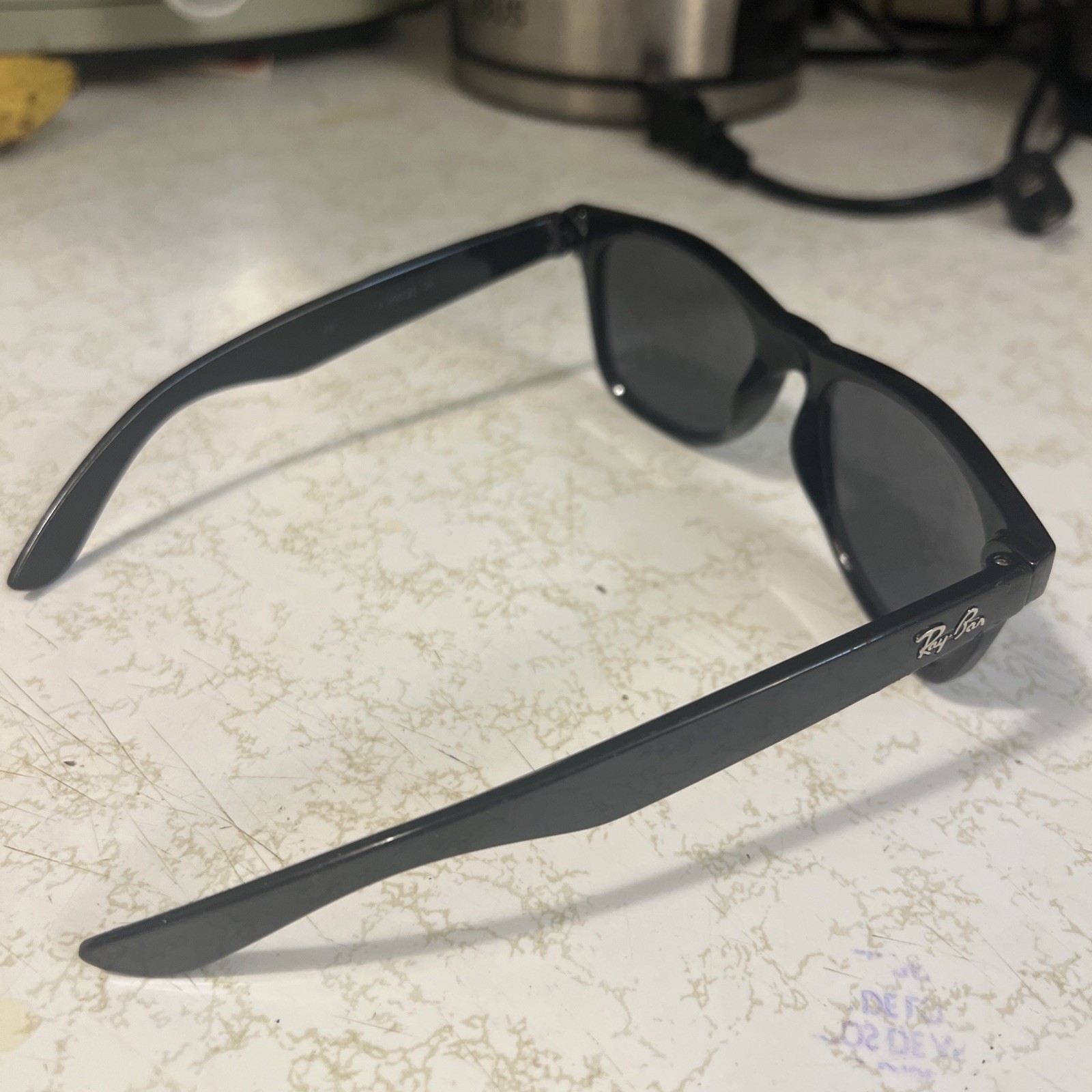 Ray-Ban RB2140 Wayfarer Polarized Sunglasses Black Plastic Frame, Unisex
