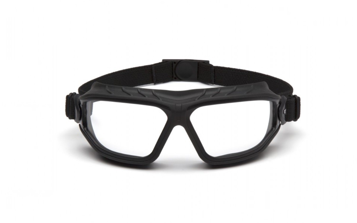 Pyramex Toser GB10010TM Clear H2MAX Anti-Fog Lens with Black Strap (Qty. 12)