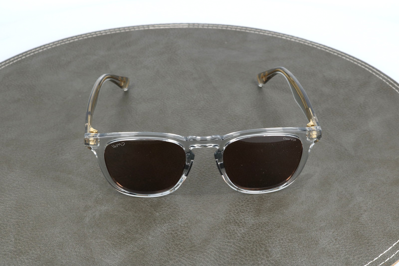 WMP Wyndham Clear Round Polarized Sunglasses 49-22-149