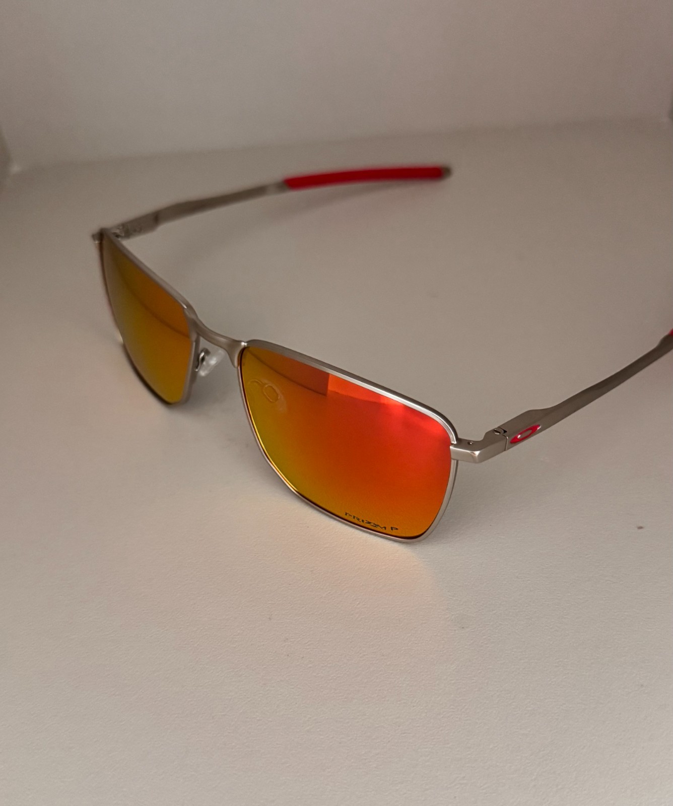 Oakley Ejector OO4142 Silver FramePRIZM* Red Lens Polarized Sunglasses/