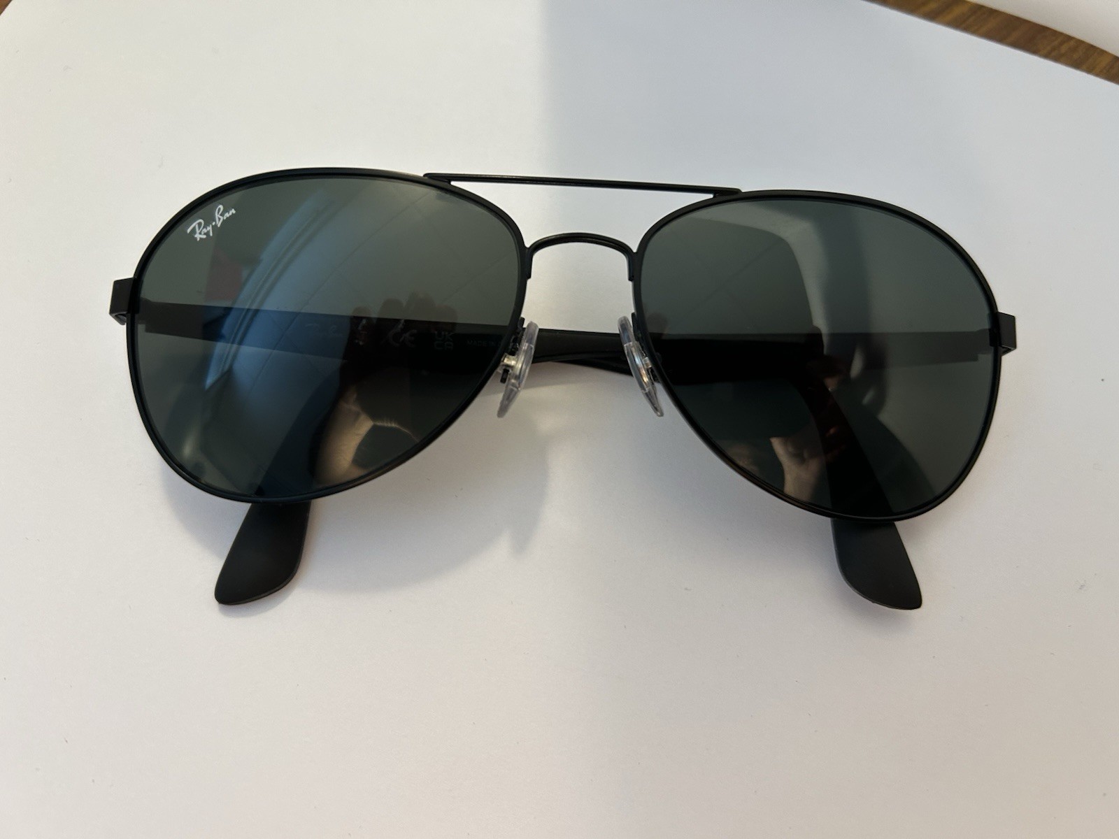 Ray-Ban RB3500 Aviator Sunglasses Gunmetal Green G-15 Lens 61mm w/ Case