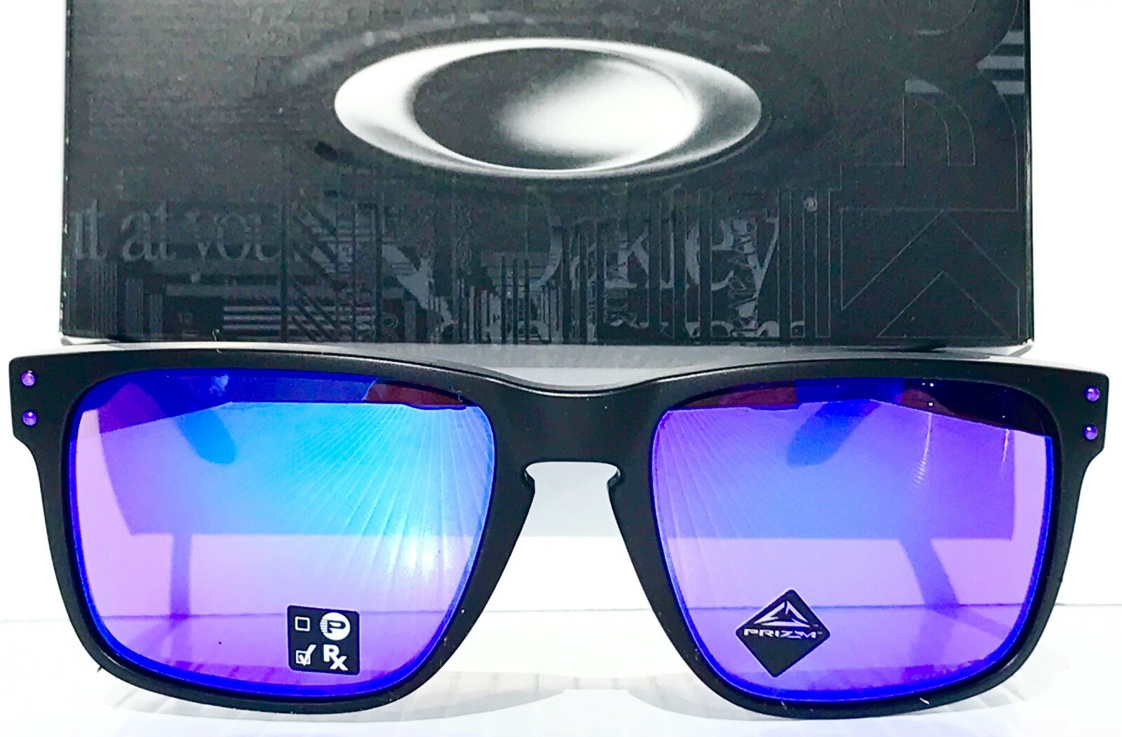 NEW* Oakley HOLBROOK XL Matte Black w PRIZM Violet Iridium Sunglass 9417-20