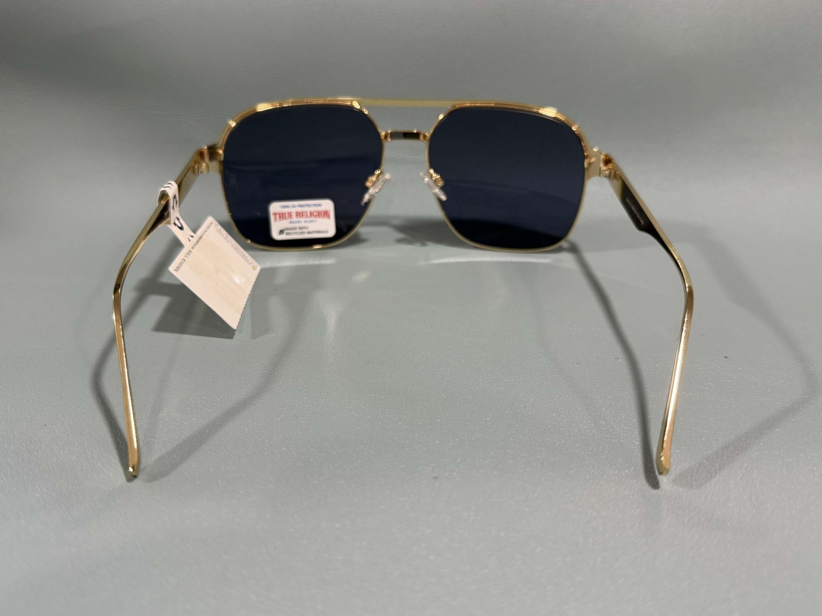 New Original TRUE RELIGION Sunglasses Tinted / Gold Aviator Horseshoe TRM1746