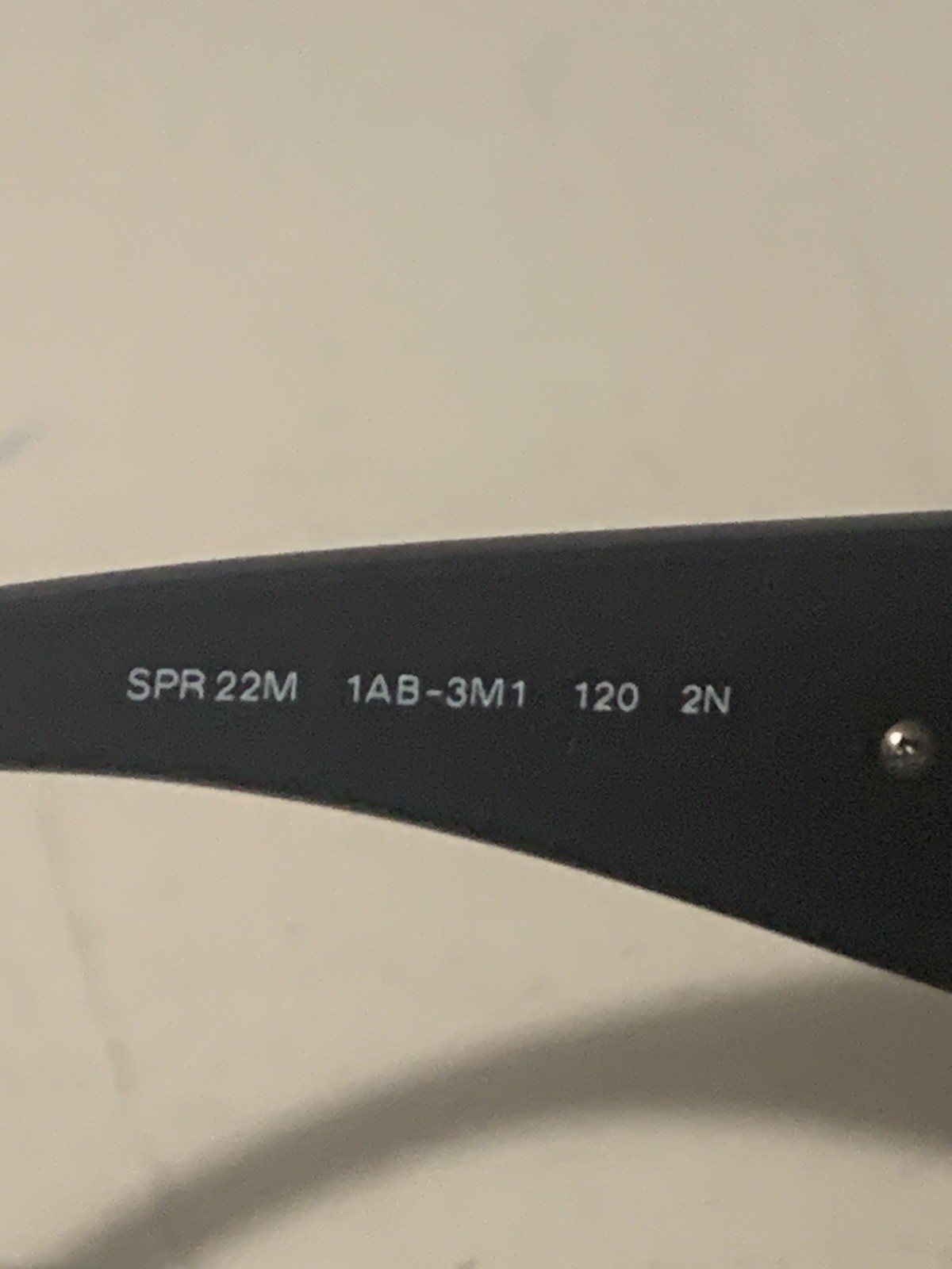Authentic Prada SPR22M 1AB-3M1 Black Shield Sunglasses w/ Original Case & Cloth