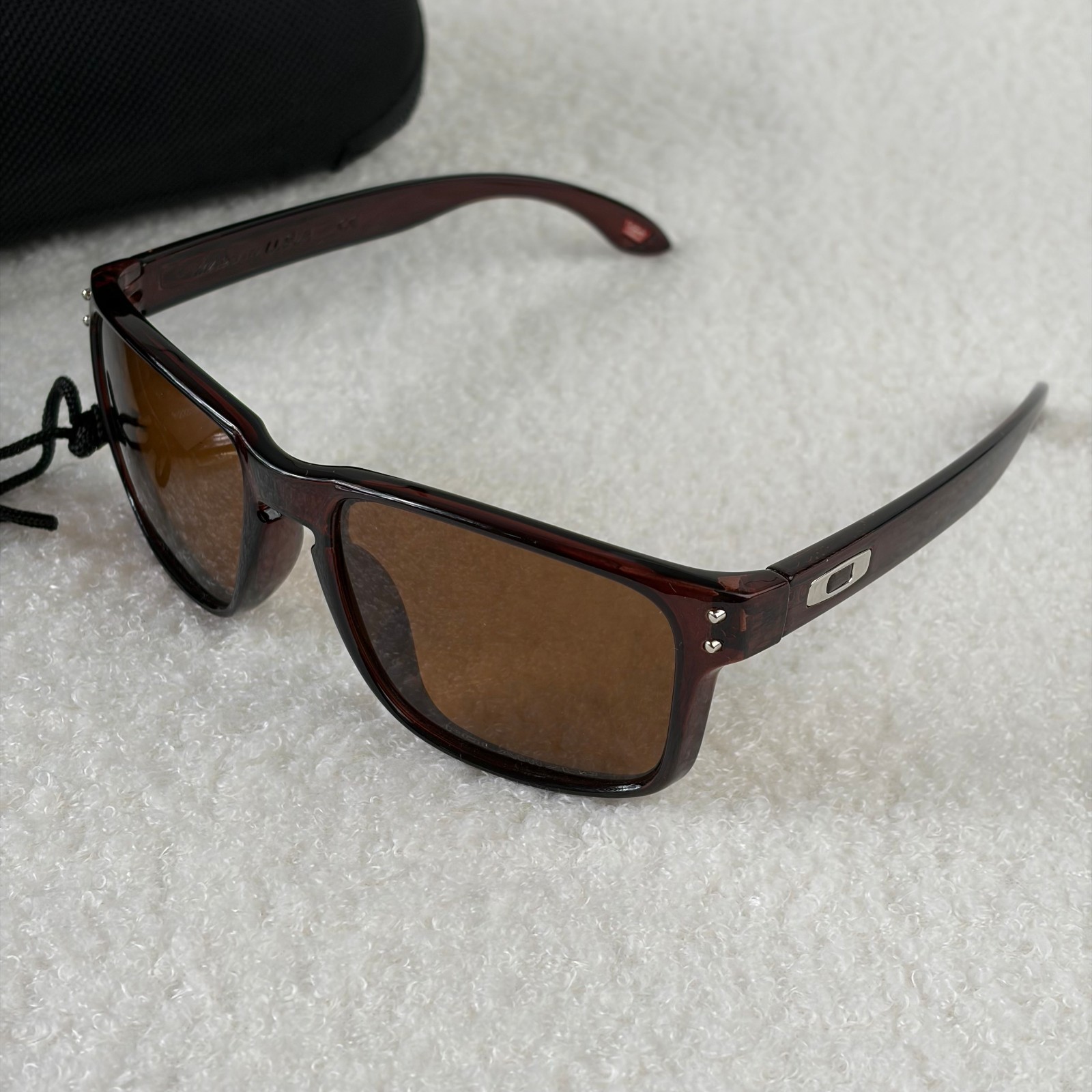Oakley Holbrook Translucent Brown Frame Brown Polarized Sunglasses OO9102