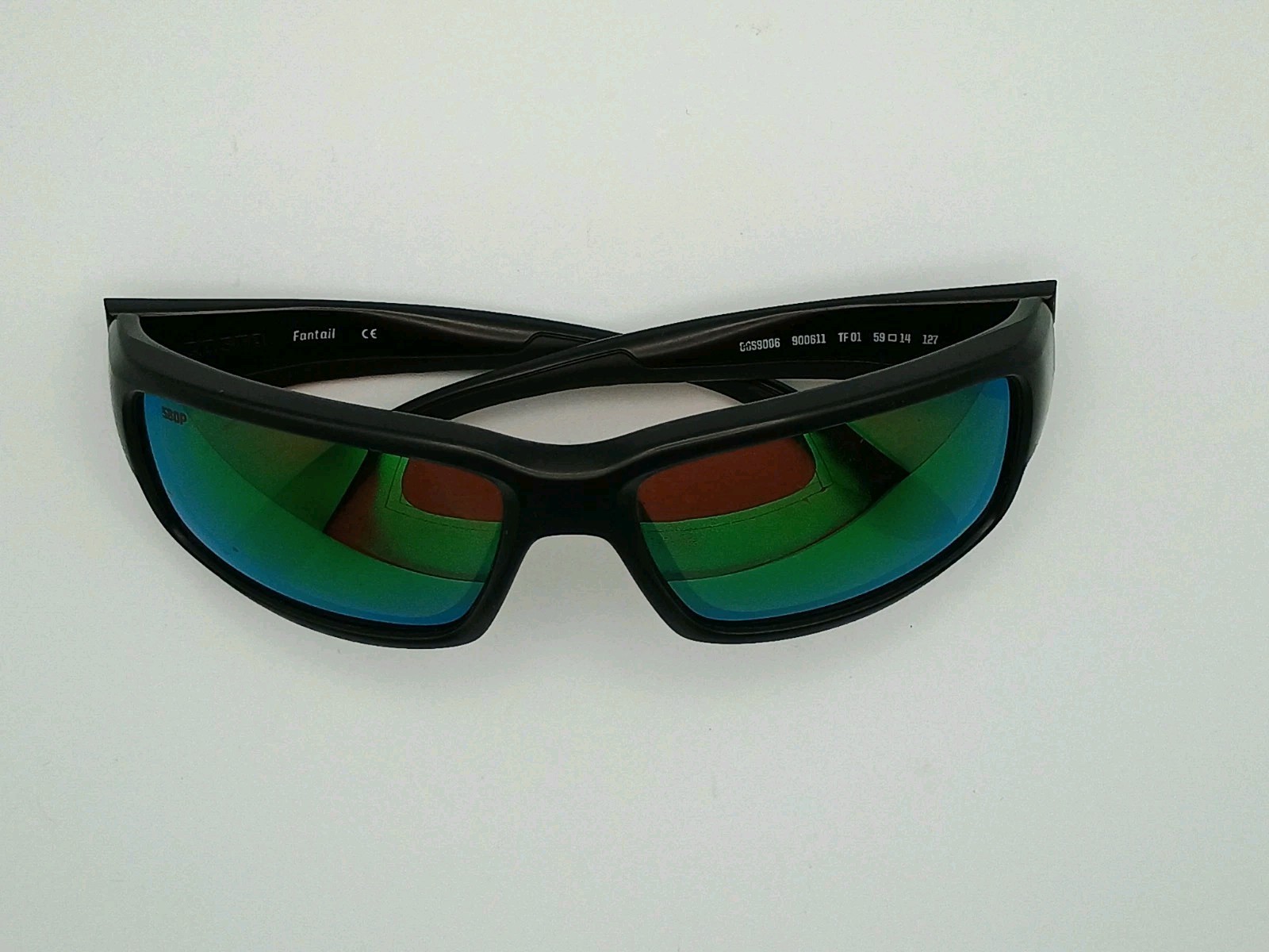 Costa Del Mar Fantail 06S9006 Black Sunglasses Mirror Lenses 59-14-127
