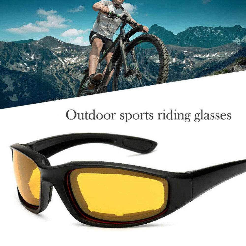 Motorcycle Sunglasses Bike Riding Glasses Clear Lens Wind Resistant Anti Fog Len