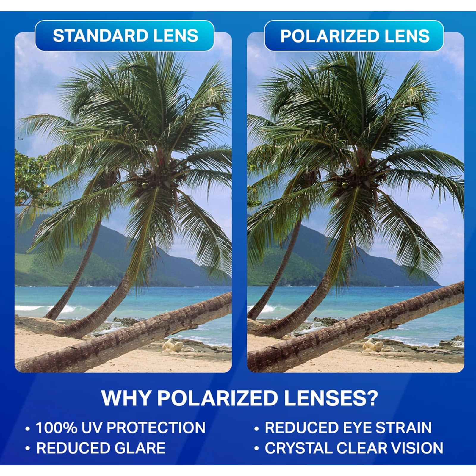 Blenders Eyewear Canyon – Polarized Sunglasses – – 100% UV Protection – blue