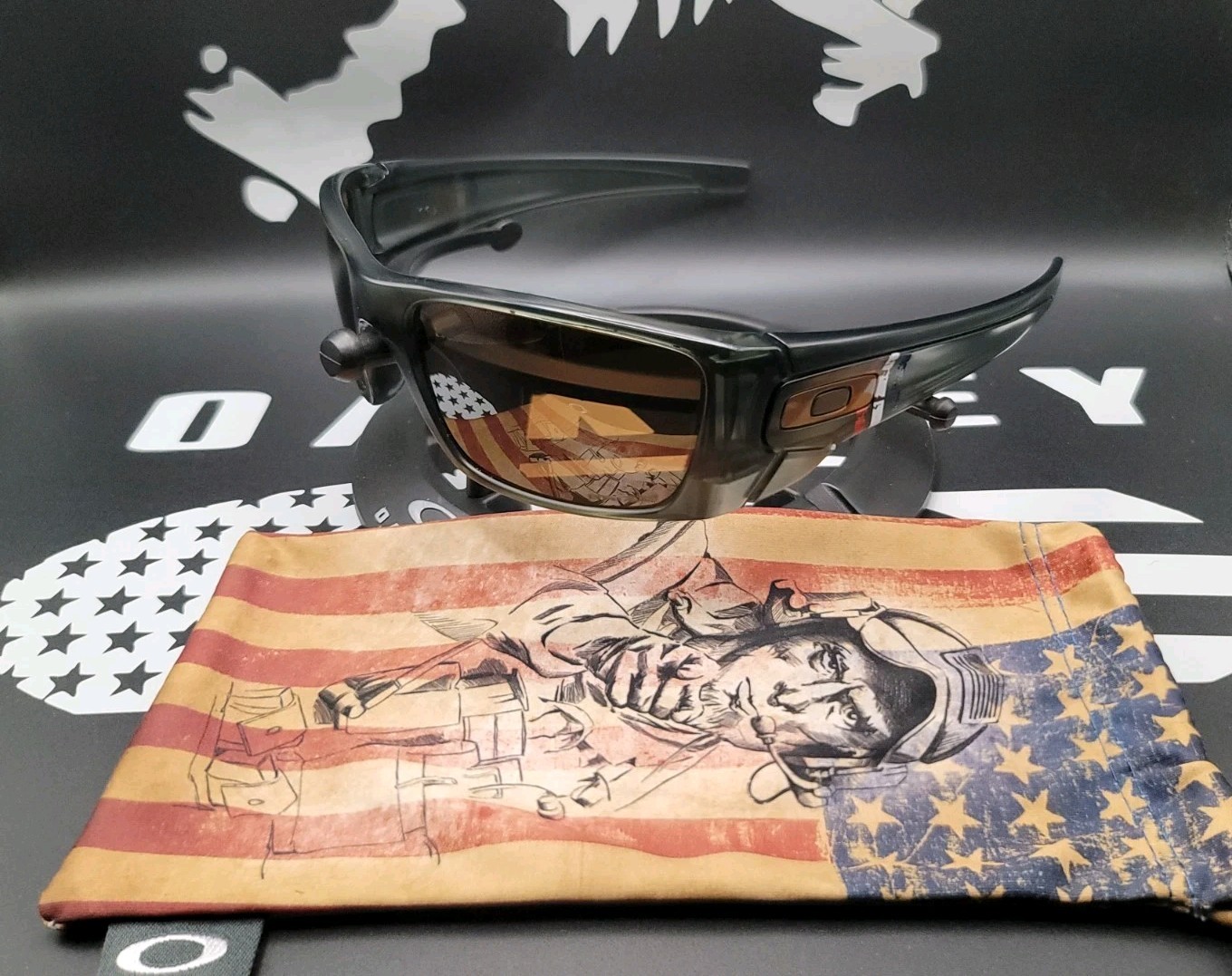 💥🪖Rare Oakley SI Uncle Sam Fuel Cell, Matte Olive Ink, Prizm Tungsten Iridium