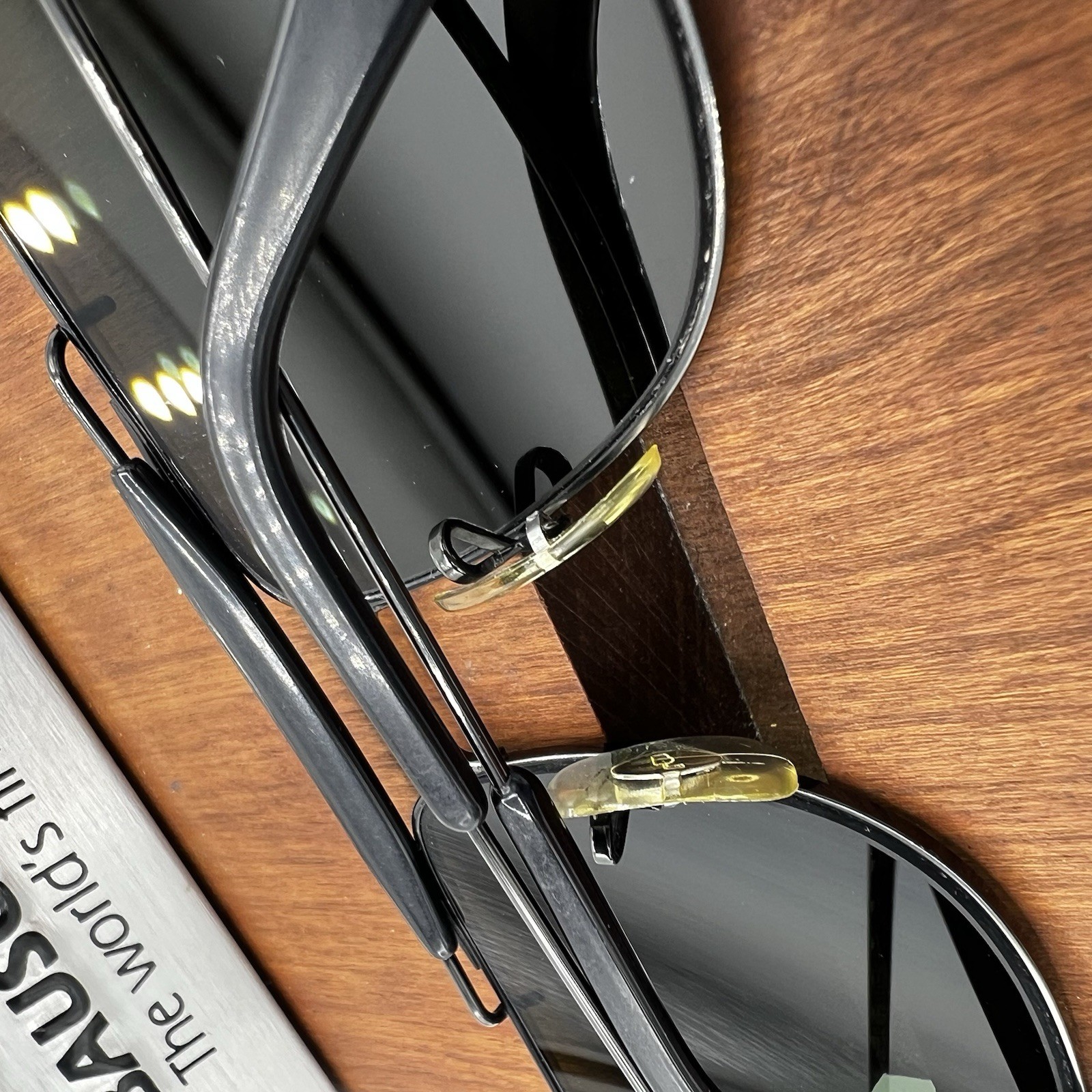 58[]17mm VINTAGE B&L RAY BAN WO965 G15 BLACK CHROME EXPLORER AVIATOR SUNGLASSES