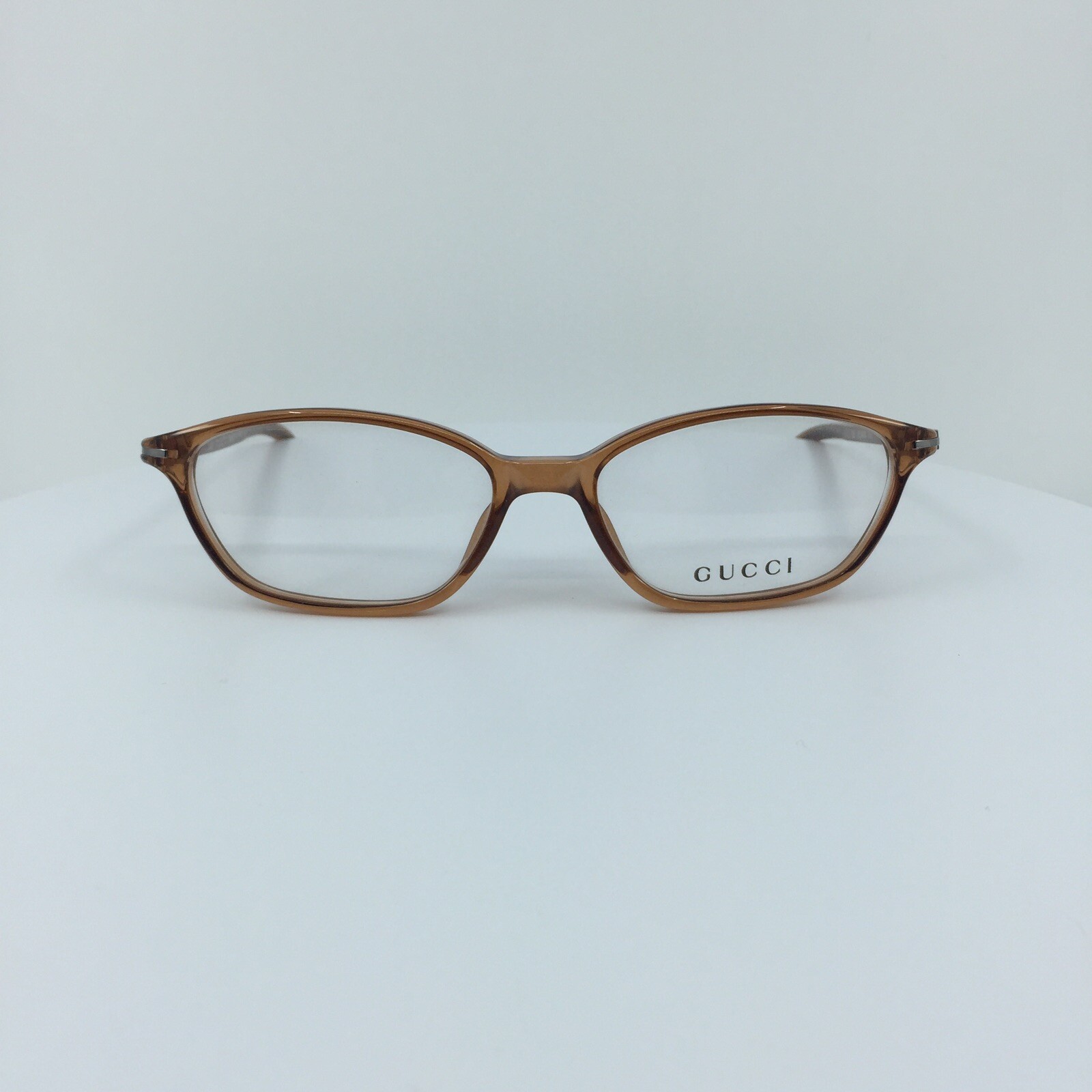 New Vintage GUCCI 2428 Eyeglasses GG 2428 C. 6UE Translucent Brown 49-15mm Italy