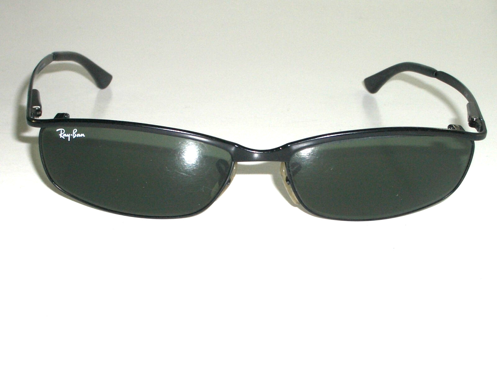 RAY BAN RB3177 ELEGANCE SLEEK G15 UV BLACK RECTANGULAR FLEX HINGES SUNGLASSES