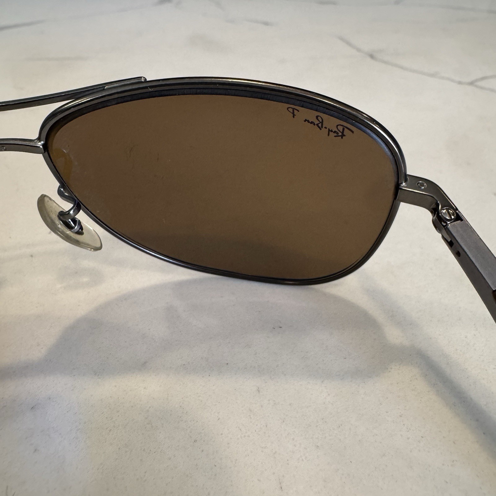 Ray Ban 59mm Matte Gunmetal POLARIZED Brown Lens Sunglass RB3519 029/83
